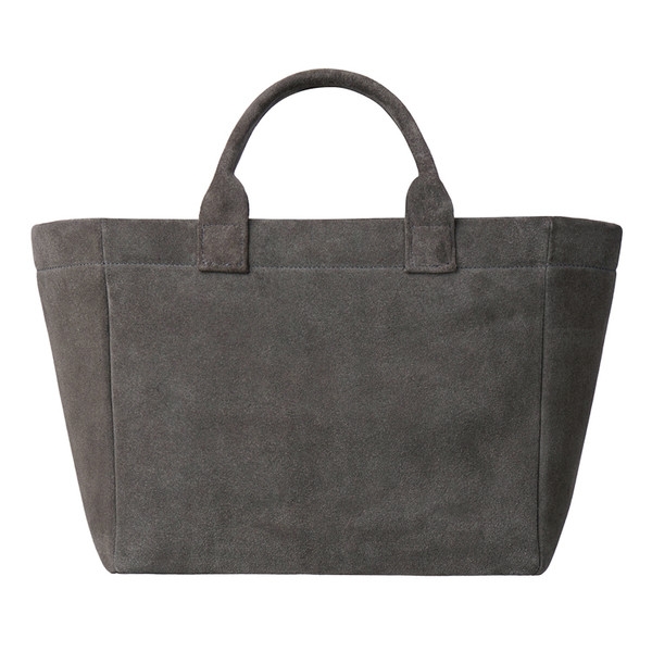 SWEDE LEATHER TOTE BAG /CHARCOAL BROWN