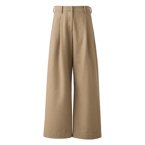 [PREMIUM] WINTER MERINO WOOL FLARE SLACKS / CAMEL(COW)