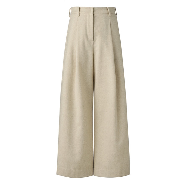 [PREMIUM] WINTER MERINO WOOL FLARE SLACKS / OATMEAL